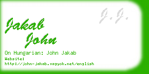 jakab john business card